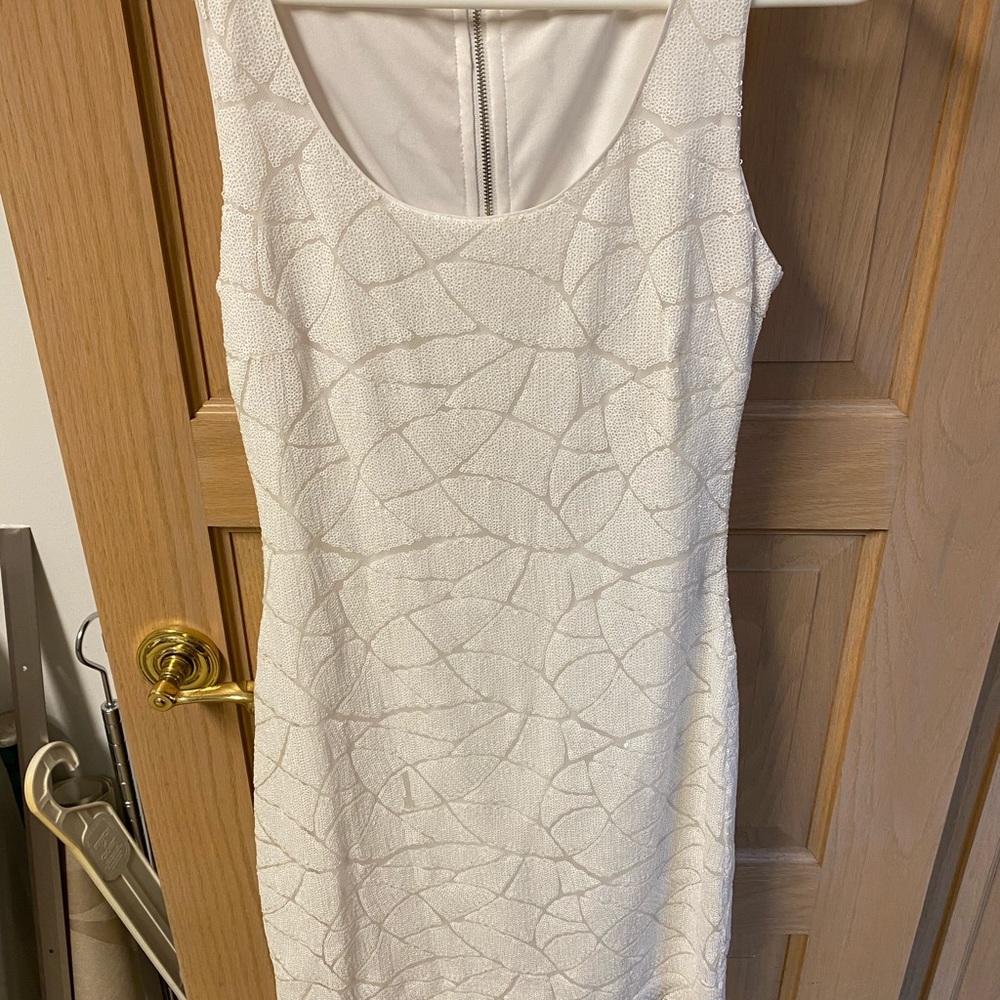 Guess white sequin dress
